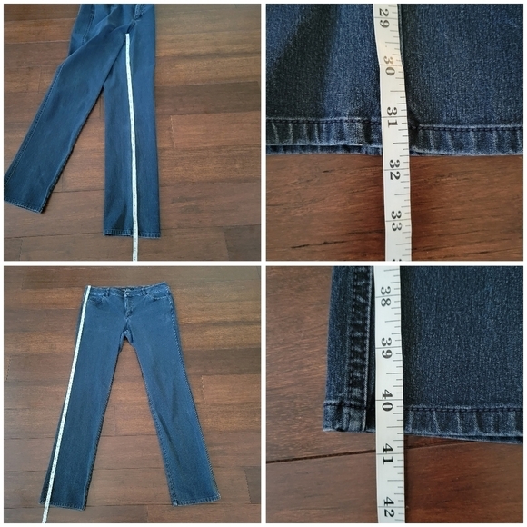 Lafayette 148 Women's Size 8 Dark Wash Straight Leg Stretch Denim Jeans 9" Rise - Picture 5 of 5